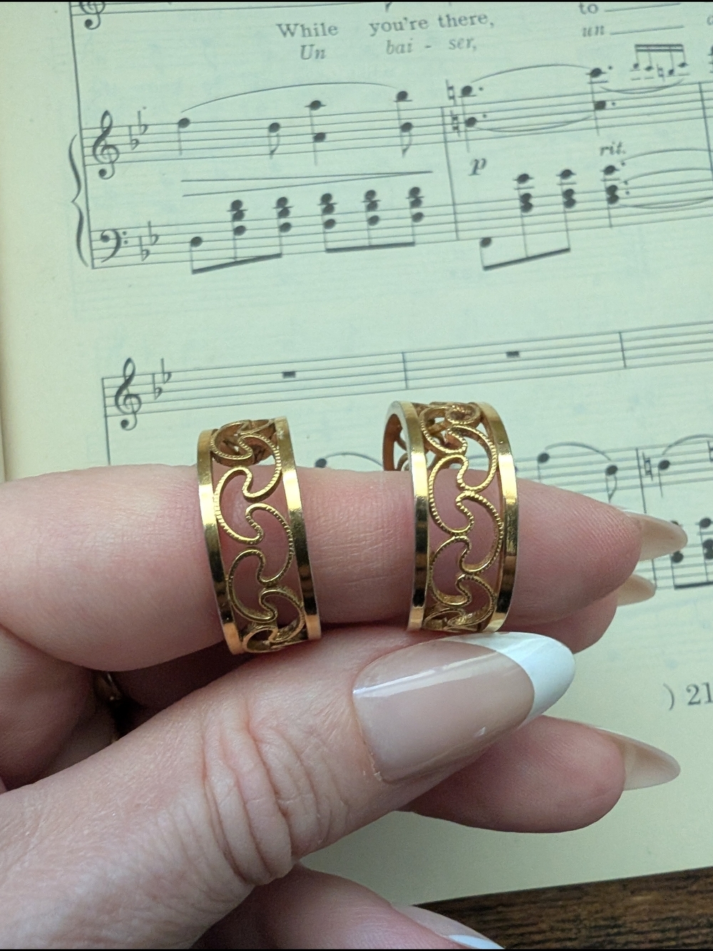 Gold-Tone Filigree Hoop Earrings - Classic Women’s Jewelry